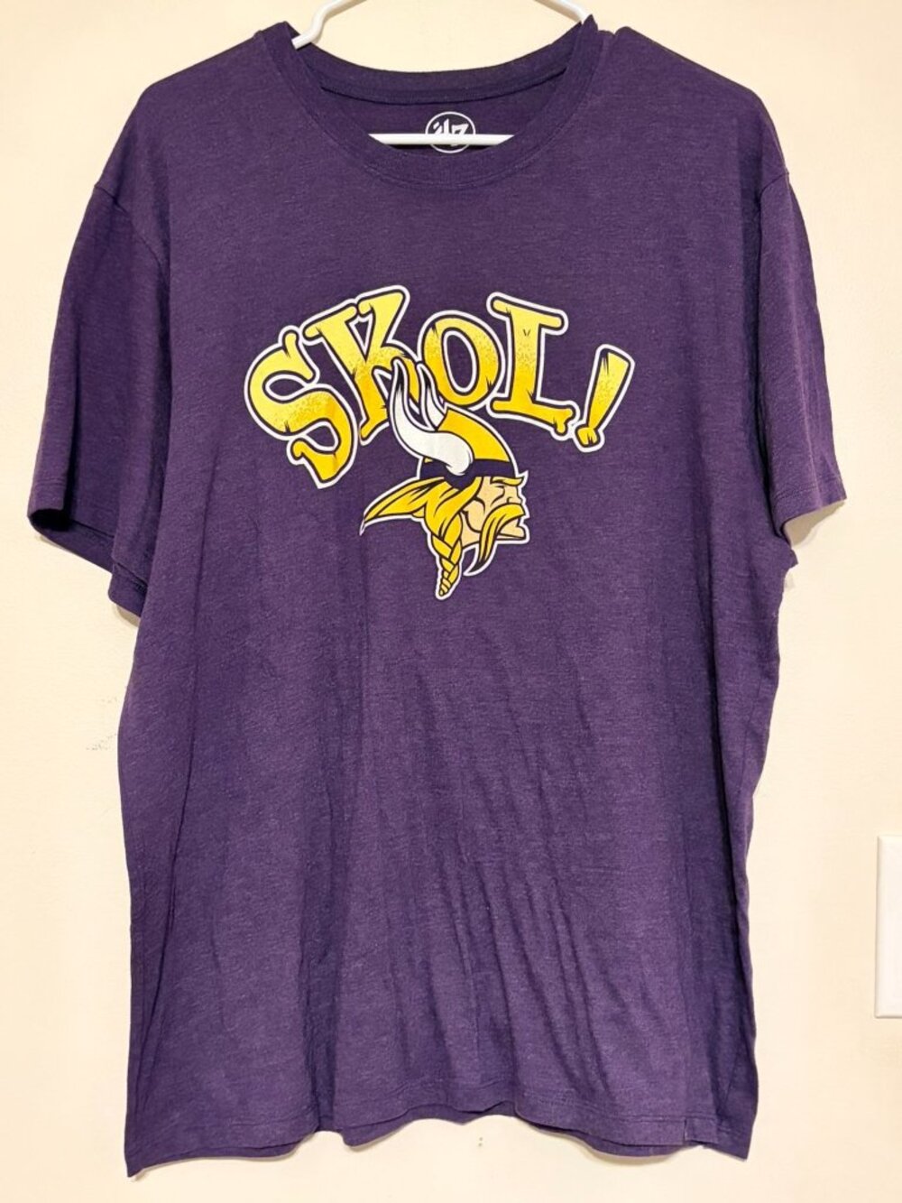 Men's 47 Brand Minnesota Vikings Skol Graphic Logo T-Shirt Size XL